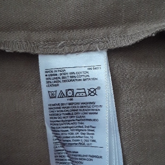 Chic Tan Button-Down Pencil Skirt, Size 6 Cotton & Linen - Picture 8 of 10